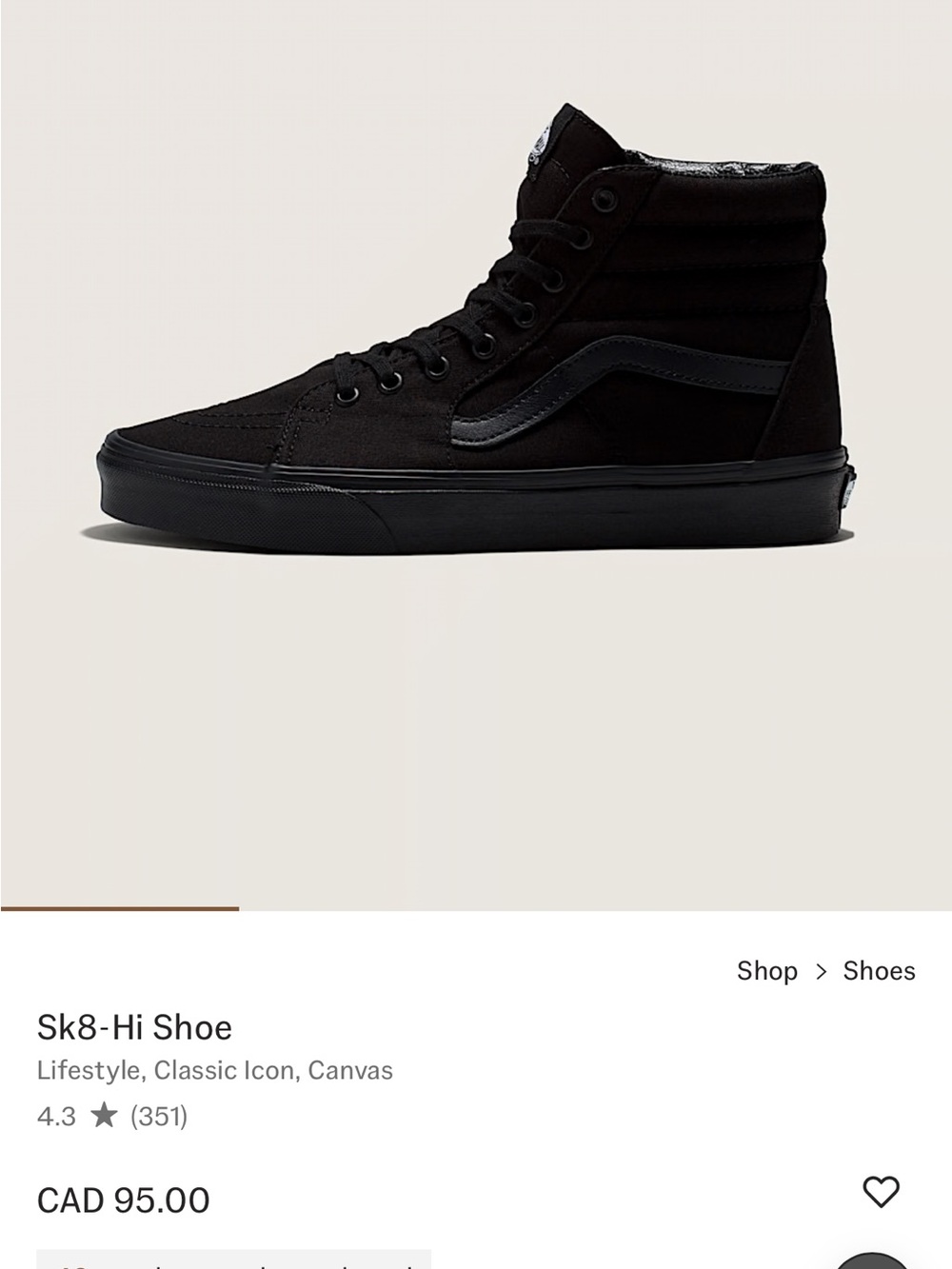 Vans Sk8-Hi High-Top Sneakers - Black